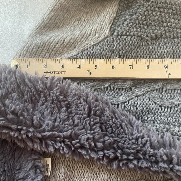 Sleeping On Snow Cardigan Women Large Gray Penny Lane Wool Yak Blend Cable Knit - Picture 8 of 11